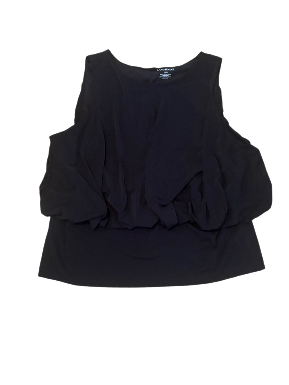 Lane Bryant Black Sleeveless Ruffle Camisole 18/20